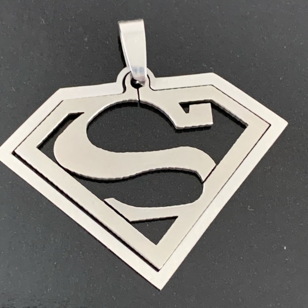Stainless Steel Superman Pendant